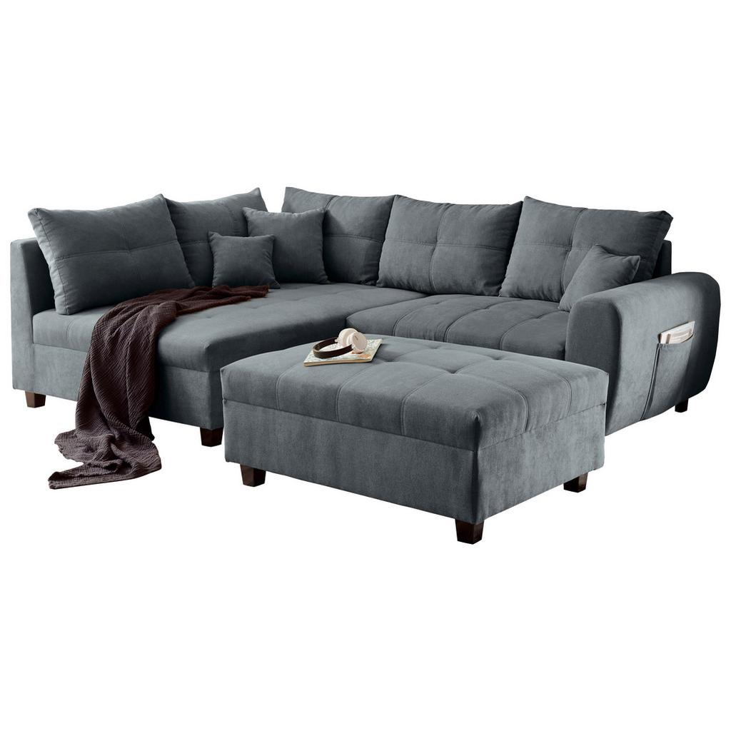 Ecksofa inkl. Kissen + Hocker Lea, Polyester-Nylon