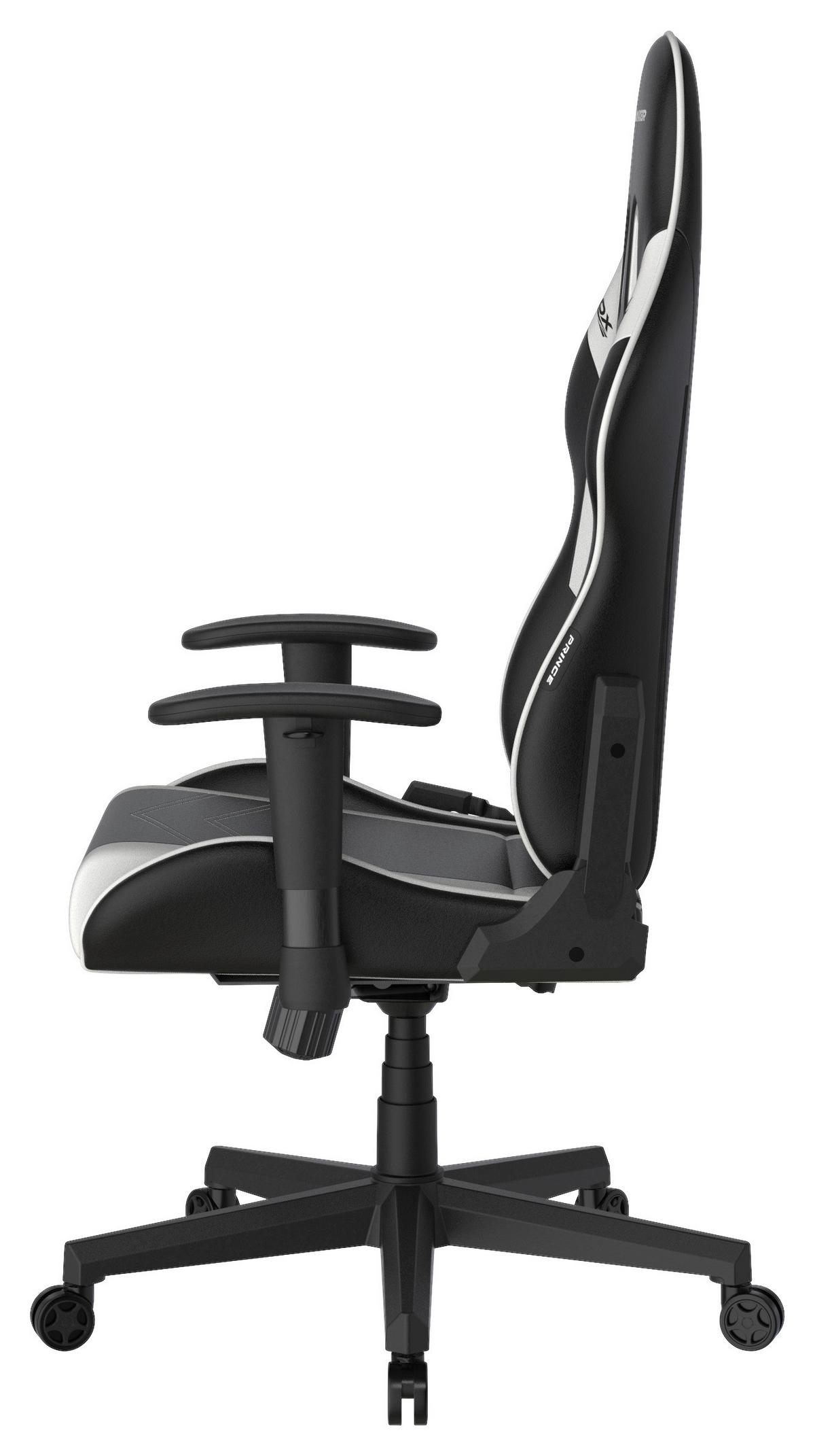 Gamingstuhl DX Racer Prince L - Schwarz/Weiß, MODERN, Kunststoff/Textil (67/126/67cm) - Dxracer
