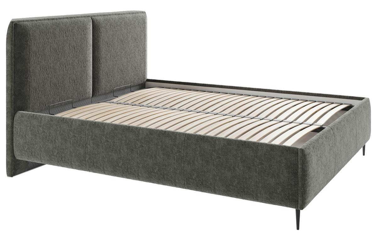Polsterbett Hatton - Anthrazit/Schwarz, MODERN, Holz/Holzwerkstoff (140/200cm) - MID.YOU