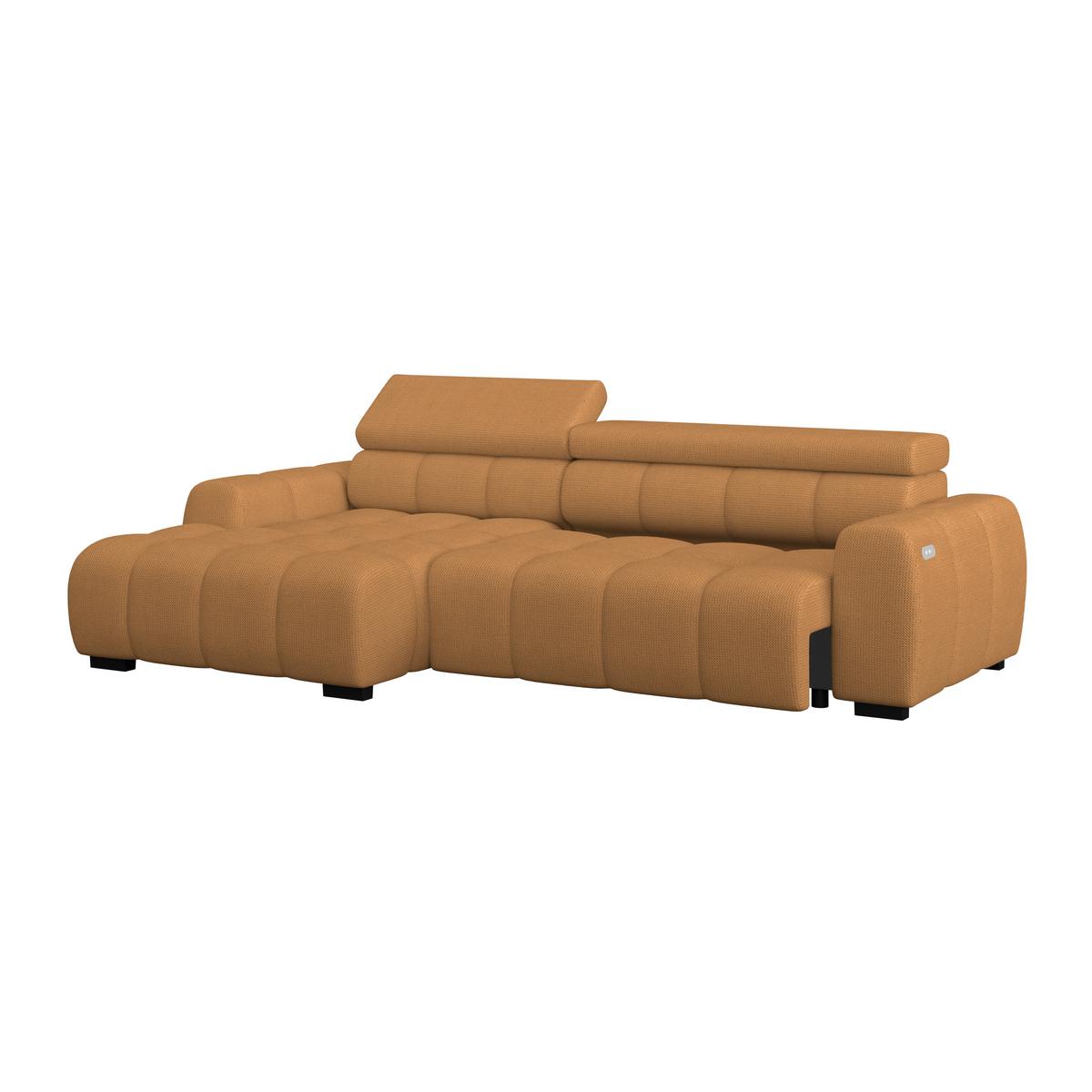 Ecksofa Fargo S Dunkelbraun, B: 168cm - Rostfarben/Dunkelbraun, Trend, Textil (168/285cm)