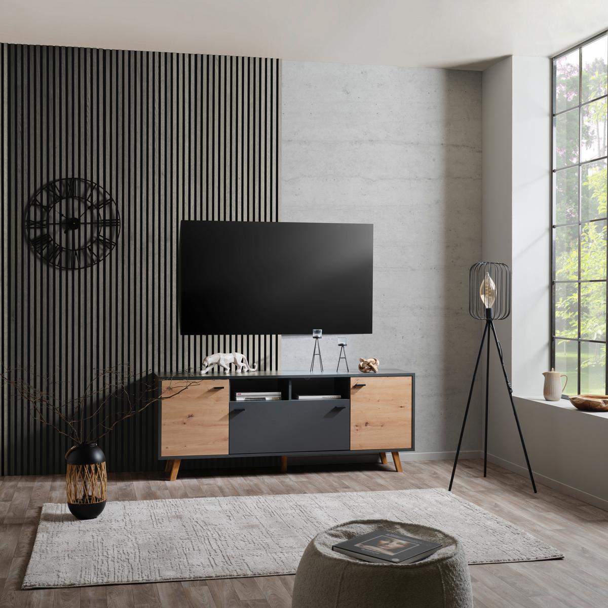 Akustikpaneel Josef - Hellgrau, MODERN, Holzwerkstoff/Kunststoff (90/60/2cm)