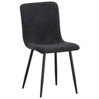 Esszimmerstuhl Narvik Grau Echtholz Beine - Schwarz/Grau, MODERN, Holz/Textil (43/86/54,5cm) - MID.YOU