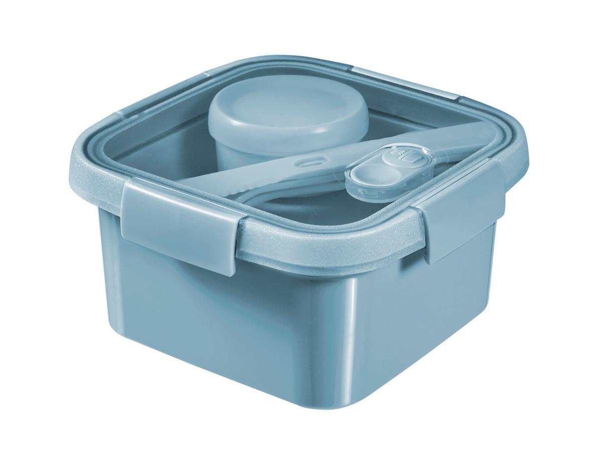Ételtároló Doboz To Go Lunch Kit - sárga/kék, műanyag (16/16/9cm) - Curver