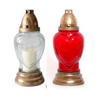 Grabkerze Timothy - Klar/Transparent, KONVENTIONELL, Glas/Naturmaterialien (11,2/25,4cm) - Ondega