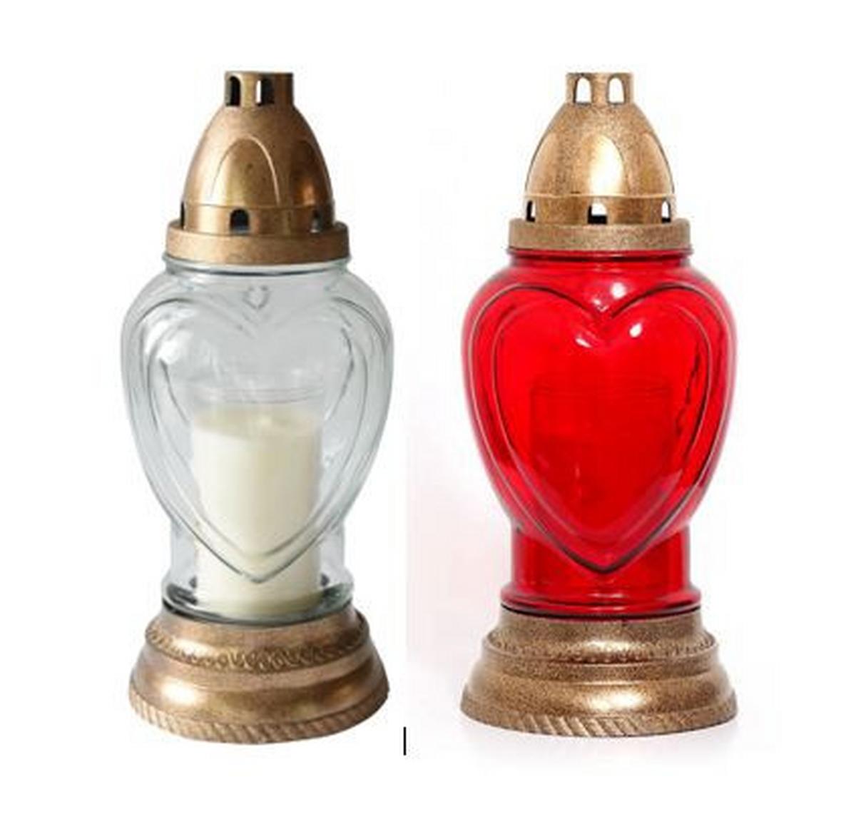 Grabkerze Timothy - Klar/Transparent, KONVENTIONELL, Glas/Naturmaterialien (11,2/25,4cm) - Ondega