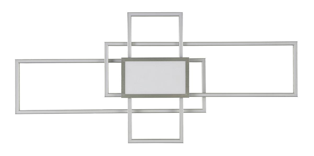 LED-Deckenleuchte Christina 50W 7000lm 3000-6000K dimmbar - Alufarben/Nickelfarben, Basics, Kunststoff/Metall (100/45,8/7,3cm) - Luca Bessoni