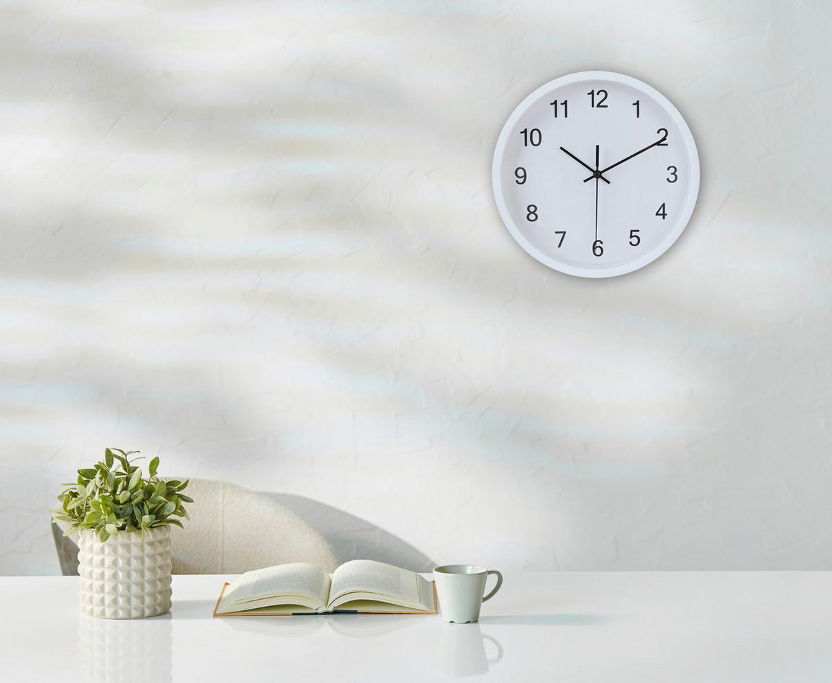 Wanduhr Bounty - Schwarz/Weiß, Design, Glas/Kunststoff (25/4,2cm) - Luca Bessoni