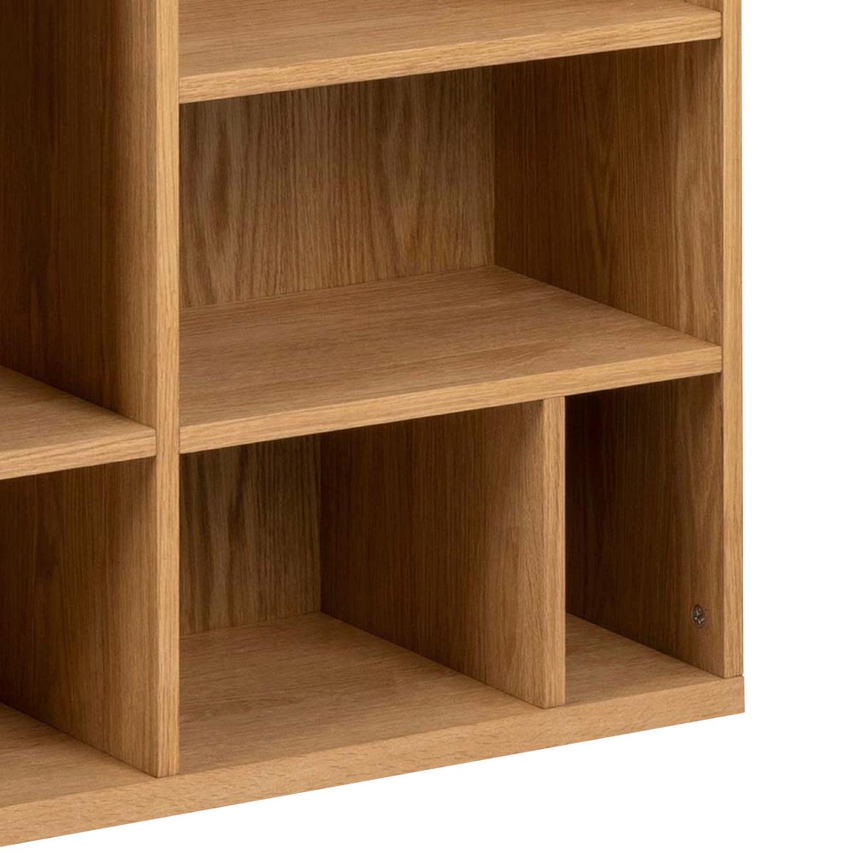Regál RANGOON dyha - přírodní barvy, Design, dřevo (90/180/30cm) - MID.YOU