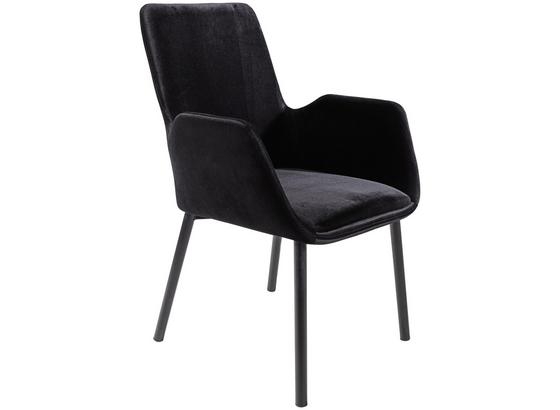 Stuhl Lounge Schwarz - Schwarz, MODERN, Textil/Metall (59,5/88,5/60,5cm) - Ombra Stuhl Lounge Schwarz - Schwarz, MODERN, Textil/Metall (59,5/88,5/60,5cm) - Ombra