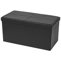 Sitzbank Oliver 2 - Schwarz, MODERN, Holzwerkstoff/Textil (76/38/38cm)