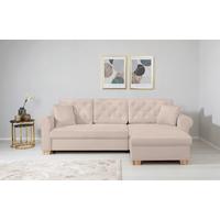 Ecksofa Arles, Beige 1 S: 266x161 Cm - Beige/Buchefarben, Design, Textil (266/161cm) - MID.YOU