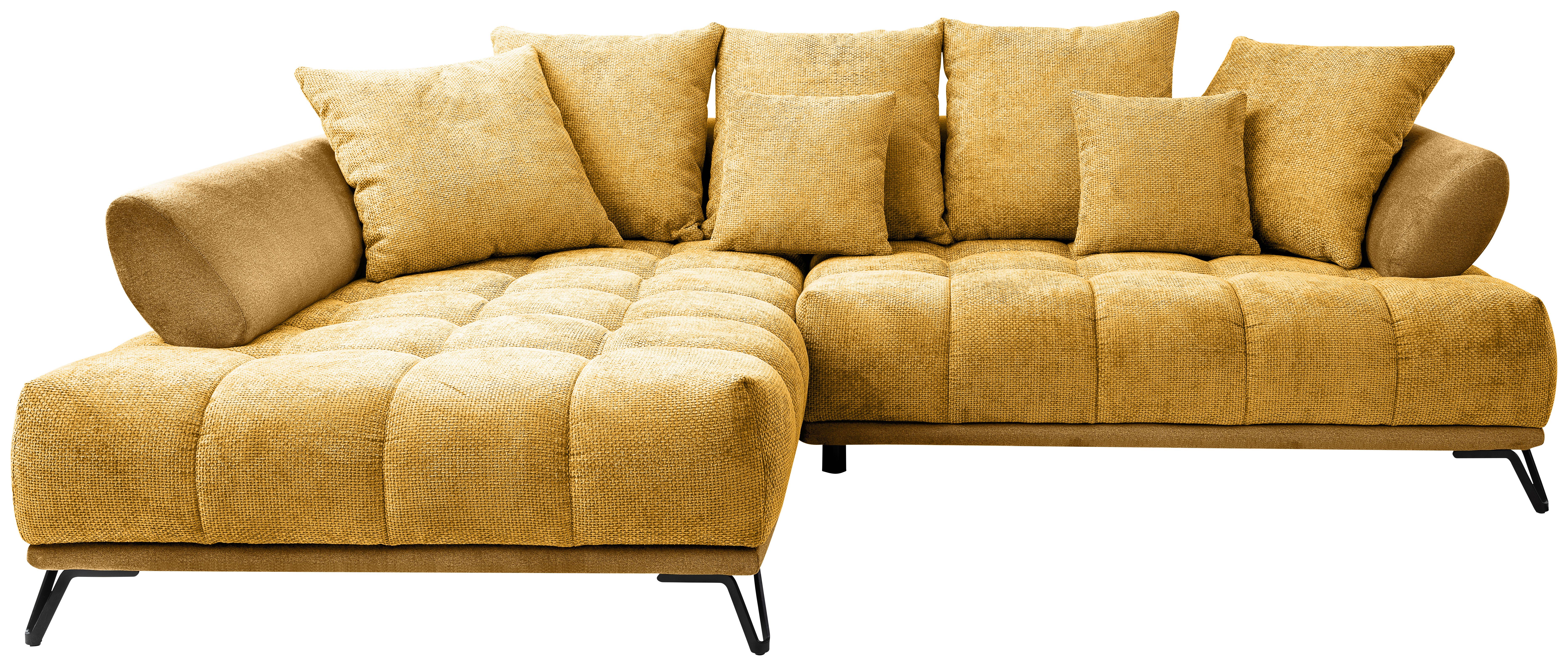 Ecksofa LARGO N Currygelb S: 184x262 cm