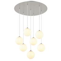 LED-Hängeleuchte 56140-7h - Schwarz/Weiß, Design, Glas/Kunststoff (55/120cm) - Globo