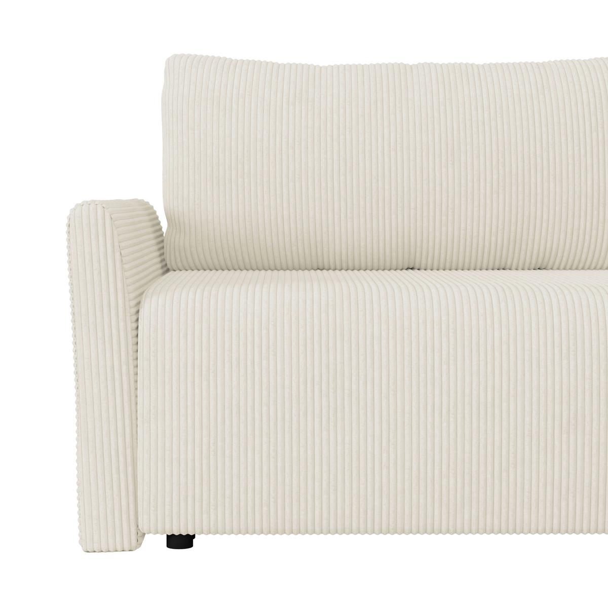 Ecksofa Mit Schlaffunktion Sonos, Beige 228x146 Cm - Ecru/Beige, MODERN, Textil (228/146cm)