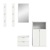 Garderobe Projekt X Weiß B: 179 cm - Weiß Hochglanz/Weiß, Design, Holzwerkstoff (179/193/37cm) - Livetastic