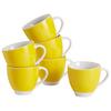 Tassenset Gelb Weiß 6-teilig B: 24,5 cm - Gelb/Weiß, Basics, Keramik (24,5/16,5/9,5cm) - Van Well
