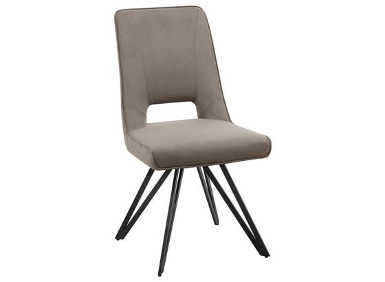 Stuhl Amira B: 48 cm Taupe - Taupe/Schwarz, KONVENTIONELL, Textil/Metall (48/93/60cm) - Livetastic Stuhl Amira B: 48 cm Taupe - Taupe/Schwarz, KONVENTIONELL, Textil/Metall (48/93/60cm) - Livetastic