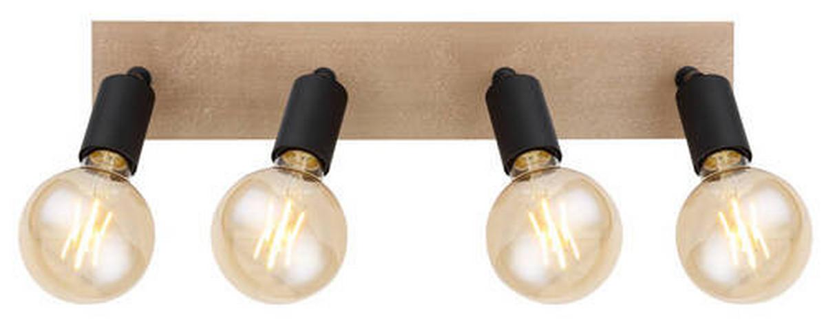 Strahler 54008-4nh - Schwarz/Braun, Natur, Holz/Metall (49/9/11cm) - Globo