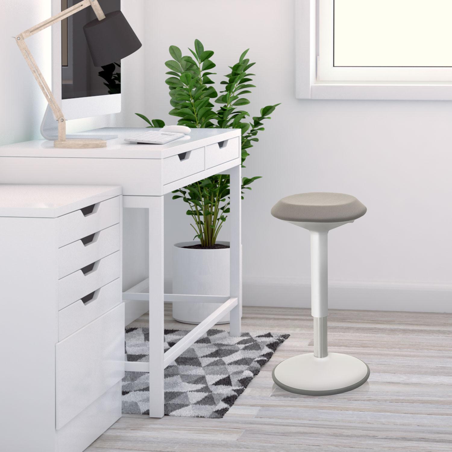 Stehhilfe Balance Sit Iii W Grau/weiß - Weiß/Grau, MODERN, Kunststoff/Textil (36/56/36cm) - MID.YOU