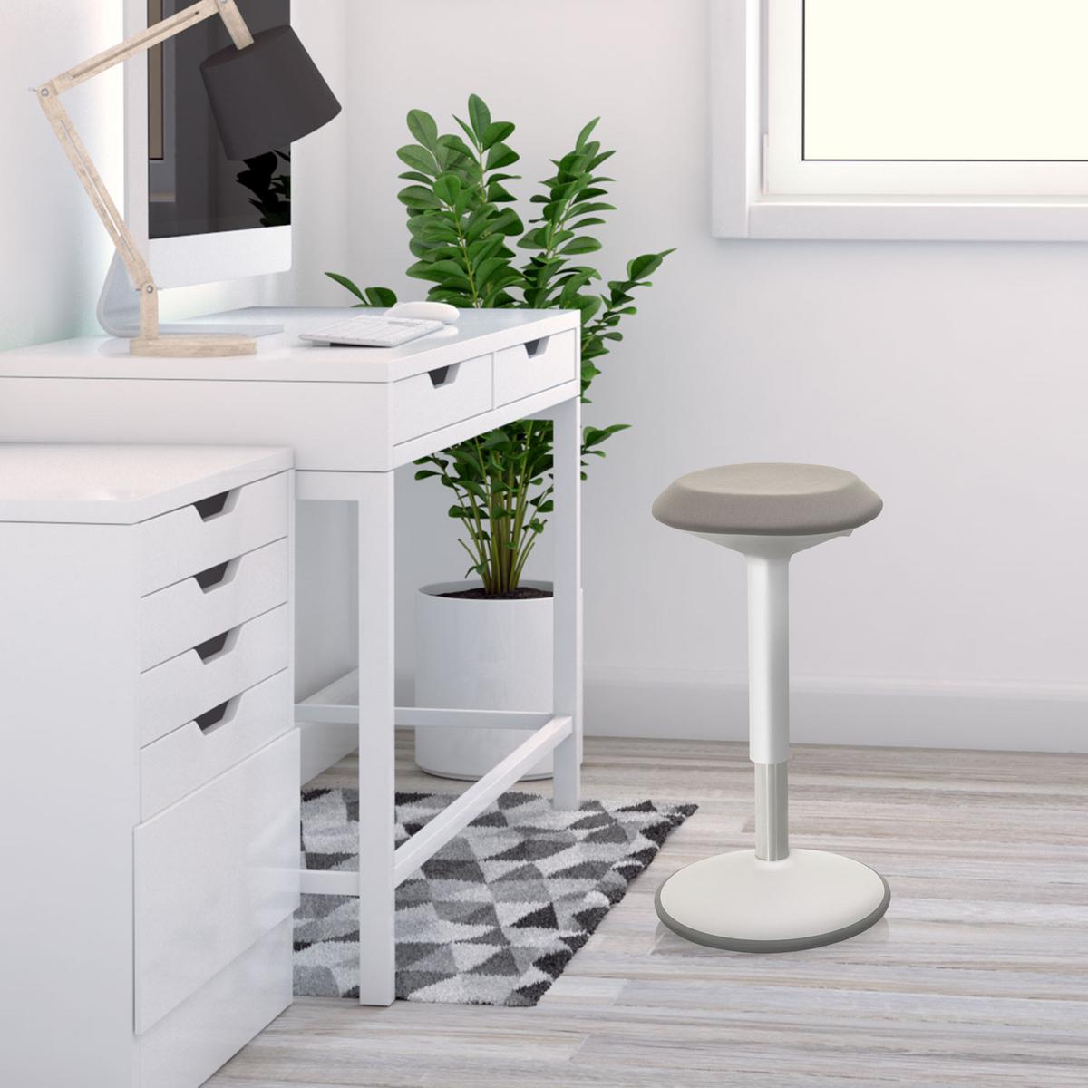 Stehhilfe Balance Sit Iii W Grau/weiß - Weiß/Grau, MODERN, Kunststoff/Textil (36/56/36cm) - MID.YOU
