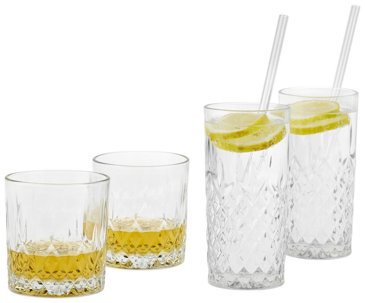 Longdrinkglas Daniel 2er-Set, Je ca. 356 ml - Klar, KONVENTIONELL, Glas (356ml) - James Wood