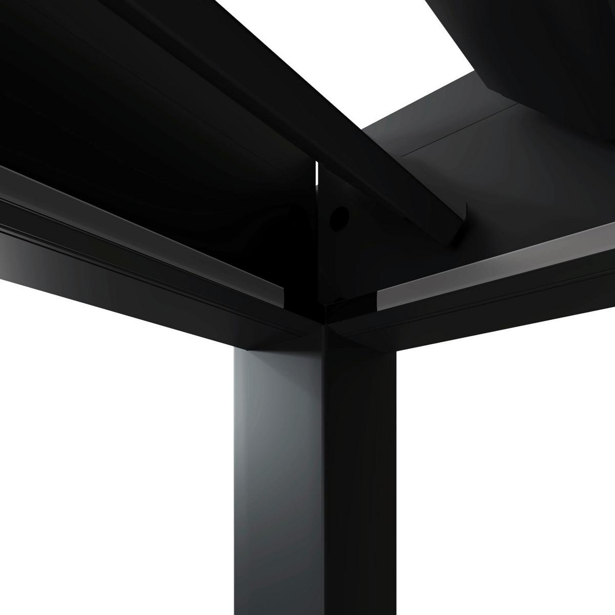 Pergola Deluxe Plus 400x400cm Wetterfest, Elektrisch - Anthrazit, Basics, Metall (400/255/400cm) - WEIDE