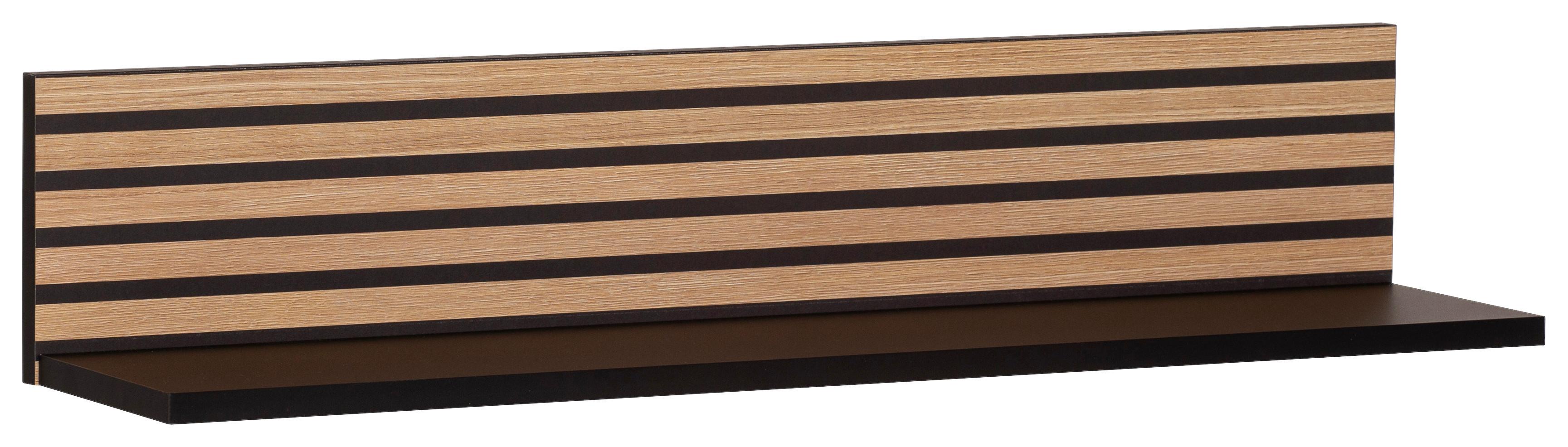 REGAL EKKO - Eichefarben/Schwarz, MODERN, Holzwerkstoff (80/15,7/17,3cm) - MID.YOU