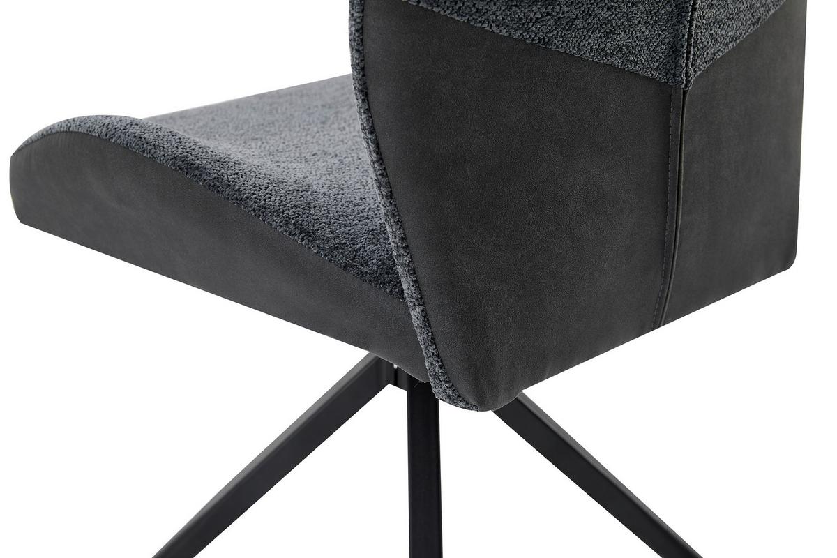 Stuhl-set Snap - Anthrazit/Schwarz, MODERN, Textil/Metall (46/87/55cm) - MID.YOU