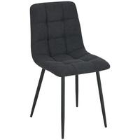 Vierfußstuhl Adea Leinenoptik Schwarz, B: 45 cm - Schwarz, KONVENTIONELL, Holz/Textil (45/88/55cm) - P & B