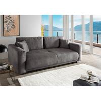 Schlafsofa Longo, Grau B: 245 Cm - Schwarz/Grau, MODERN, Textil (245/86/126cm) - Livetastic