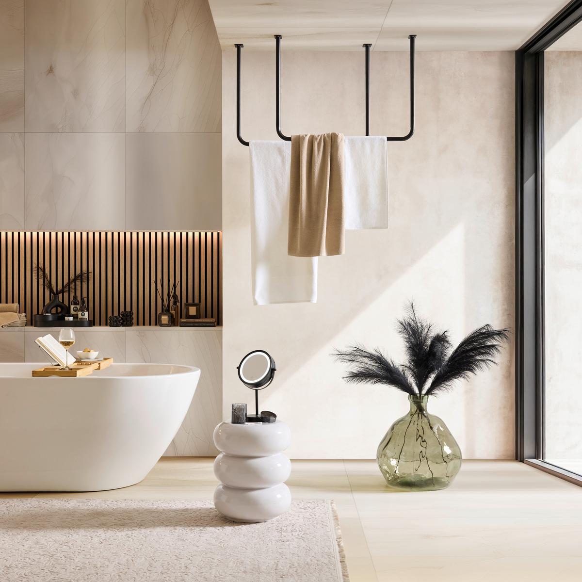 OSUŠKA DO SPRCHY OLIVIA - bílá, Konvenční, textil (70/140cm) - Premium Living