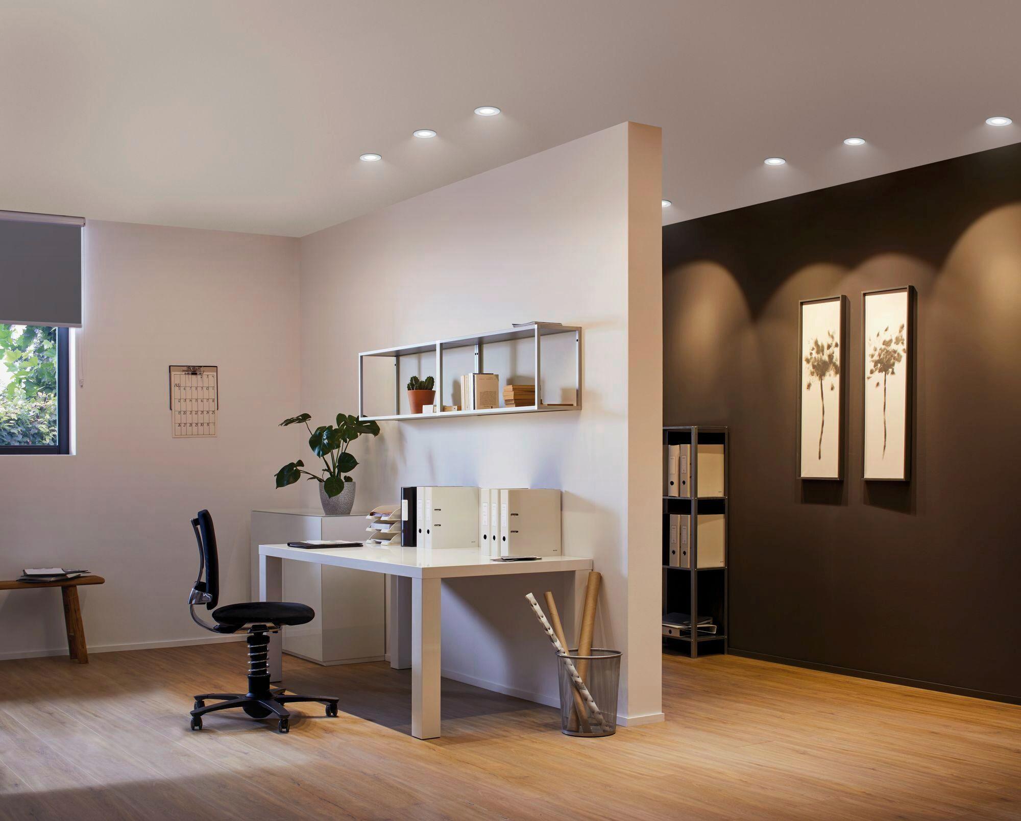 Led-deckenleuchte Ø 9,3 Cm 1-Flammig, Rund - Weiß, Basics, Metall (9,3cm) - Paulmann