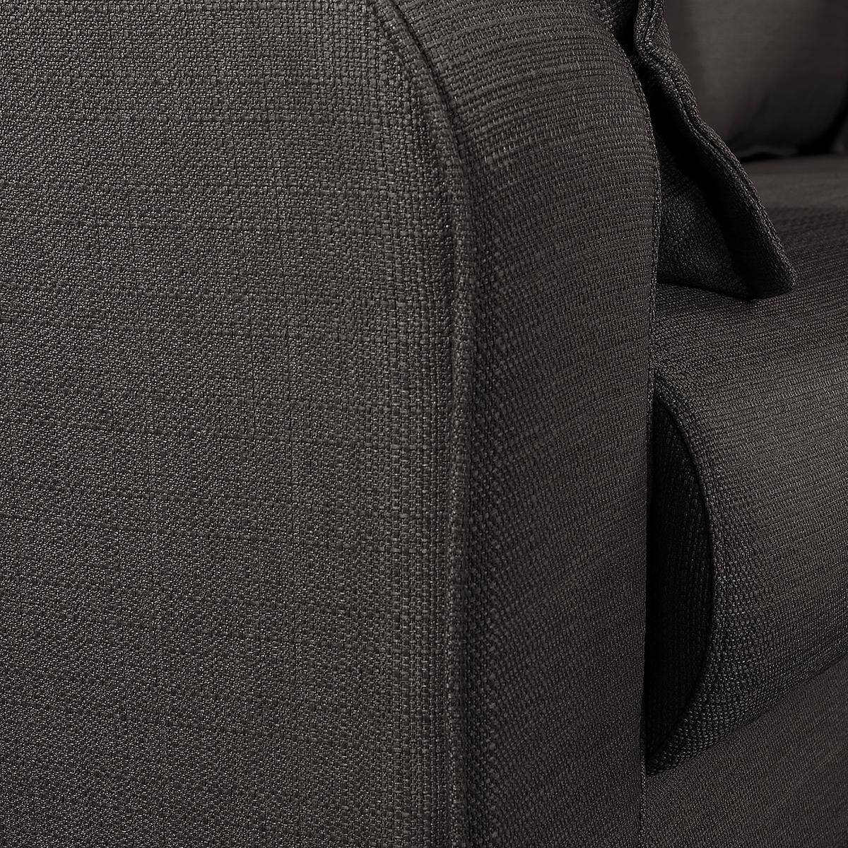 Ecksofa Beata Dunkelgrau S: 230x150 cm - Wengefarben/Dunkelgrau, Design, Textil (230/150cm) - Livetastic