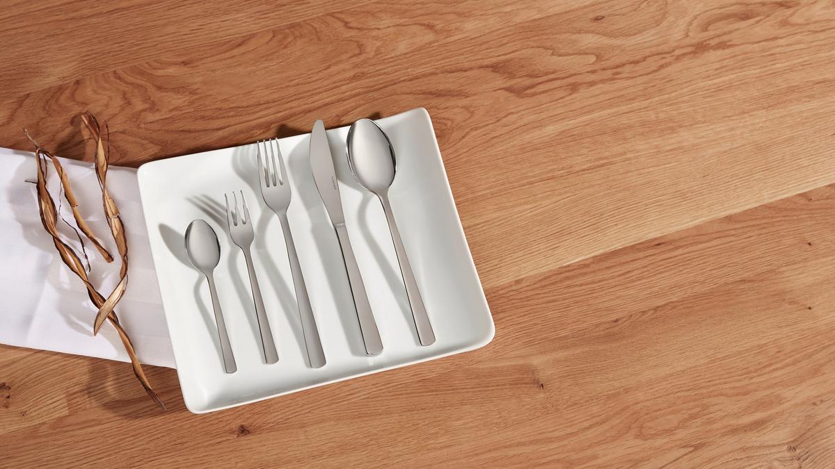 Besteckset Sette - Silberfarben, Basics, Metall - Collini