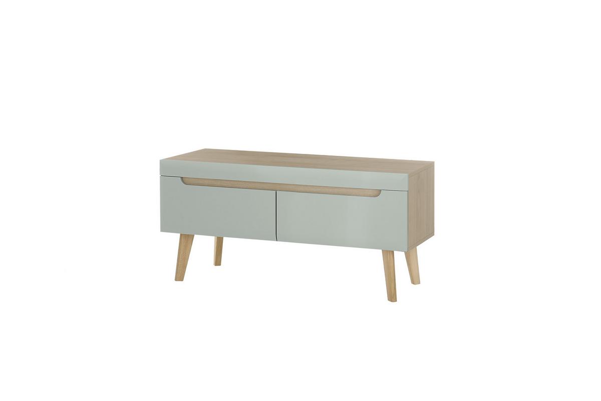 Lowboard Svante Torge Grün/Eichefarben B: 107 cm - Eichefarben/Grün, Design, Holzwerkstoff (107/50/40cm) - MID.YOU