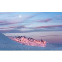Fototapete Purple Dinner - Blau/Rosa, Trend, Textil (450/280cm)