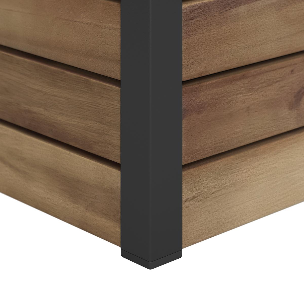 VYVÝŠENÝ ZÁHON MARLO - barvy akácie, Moderní, kov/dřevo (32/34/32cm) - Bessagi Garden