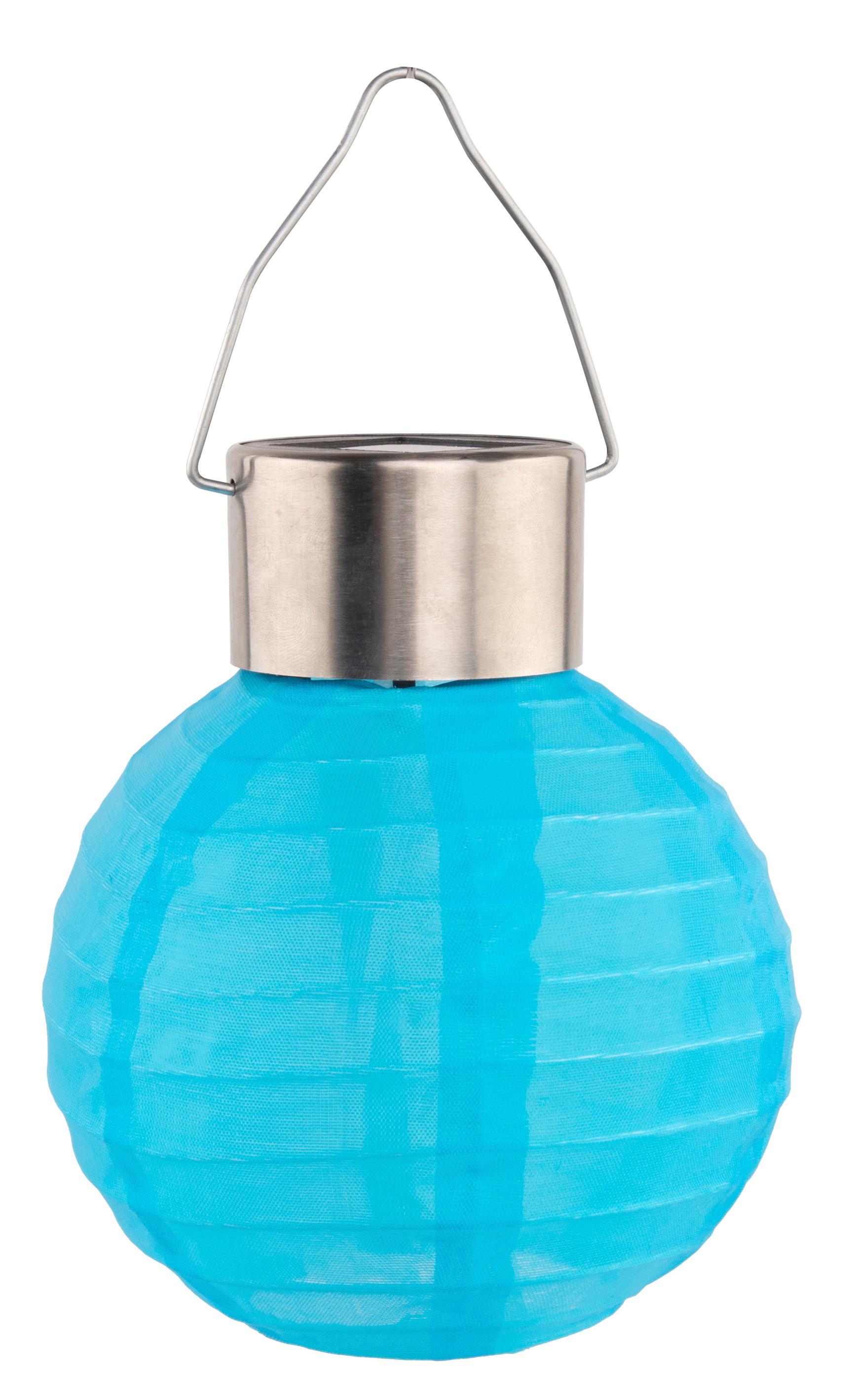 Solarleuchte Kira - Blau/Rot, Basics, Kunststoff/Textil (10/12cm) - Homezone