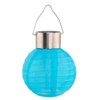 Solarleuchte Kira - Blau/Rot, Basics, Kunststoff/Textil (10/12cm) - Homezone