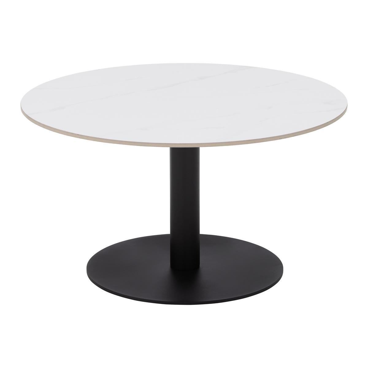 Konferenčný stolek BURSA - bílá/černá, Moderní, kov/keramika (80/80/45cm) - Mömax