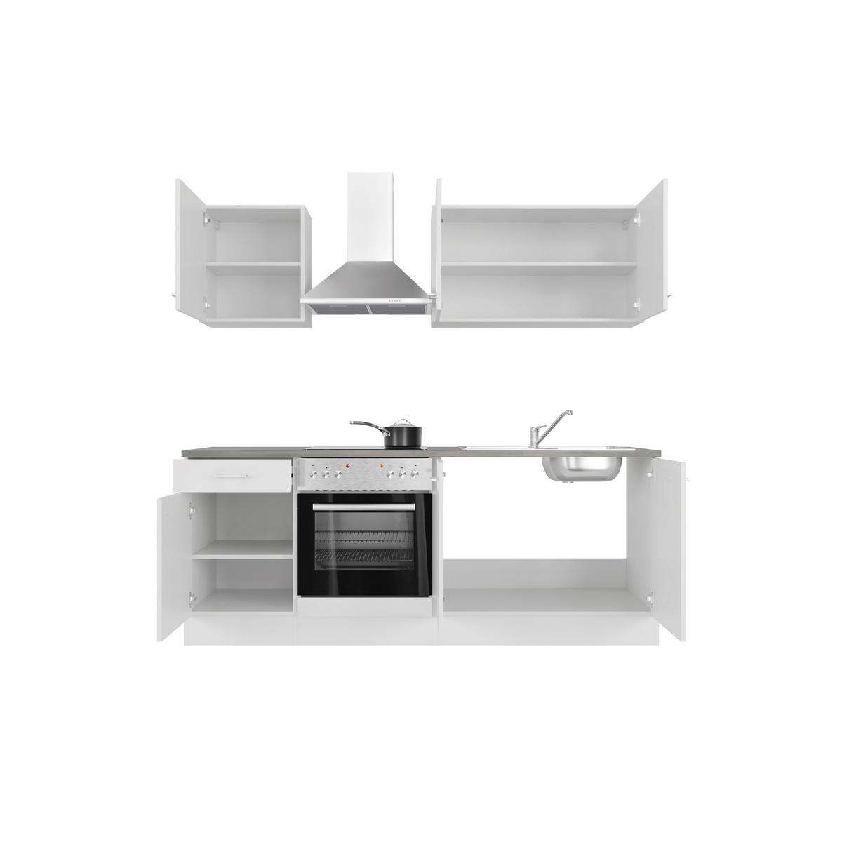 Küchenoberschrank Lucca Weiß B: 100 Cm - Weiß, KONVENTIONELL, Holzwerkstoff (100/54,8/32cm) - FlexWell