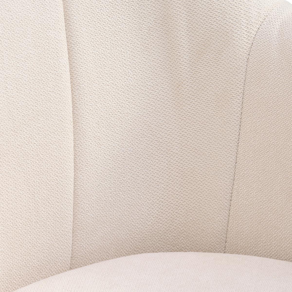 Armlehnstuhl Adelina Schwarz/Beige Gepolstert - Beige/Schwarz, LIFESTYLE, Textil/Metall (58/86/61cm) - MID.YOU
