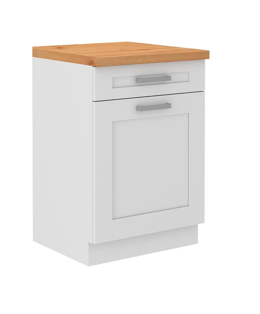 Küchenunterschrank Luisa B: 60 cm Weiß mit Lade