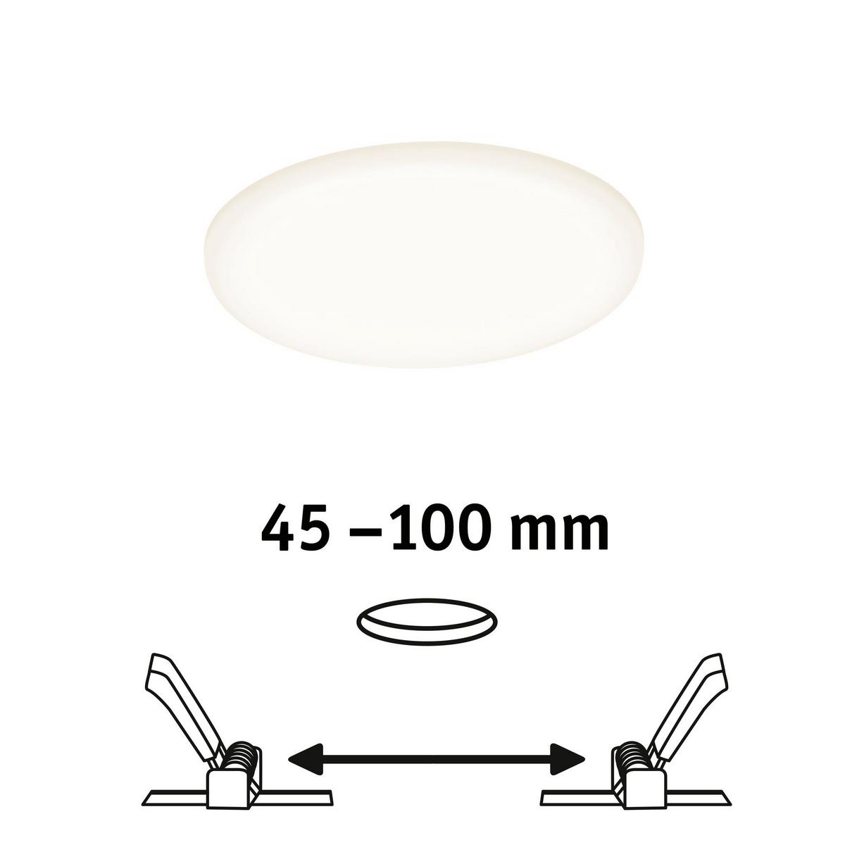 LED-Paneel Ø 12,5 cm Rund - Weiß, Basics, Kunststoff (12,5/1cm) - Paulmann