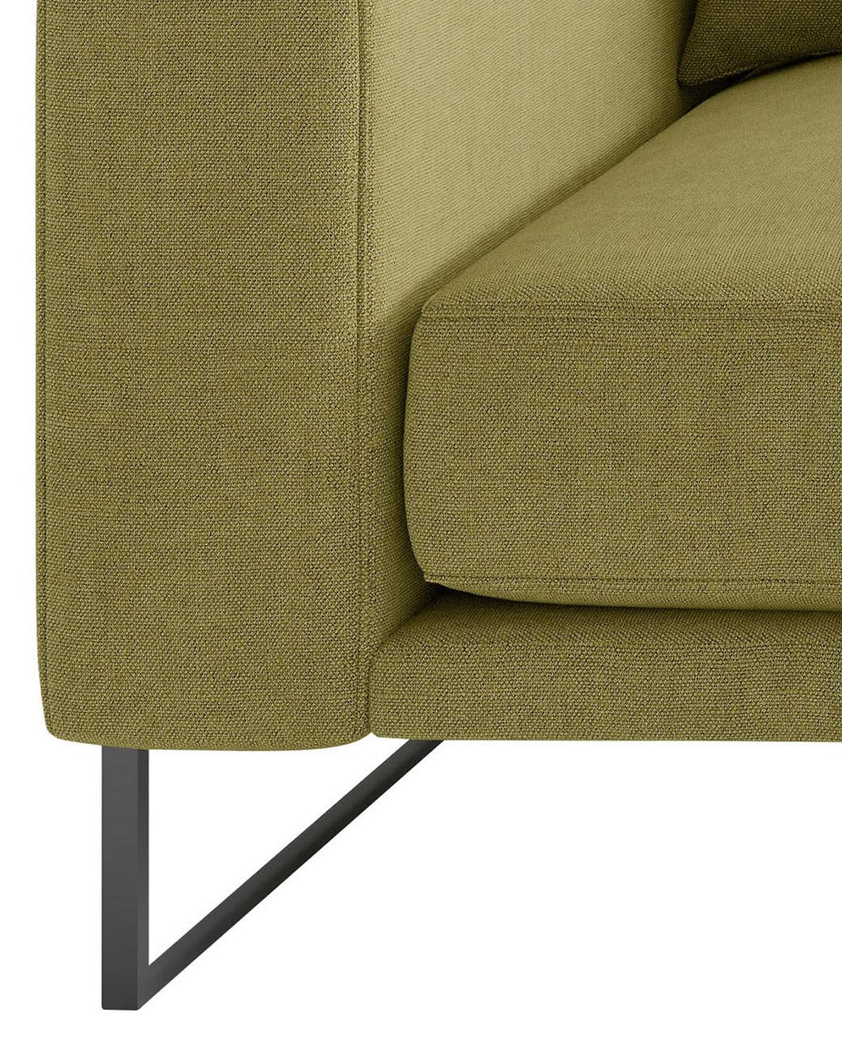 Bigsofa Natalia Olivgrün S: 283x150 cm - Schwarz/Olivgrün, Design, Textil (283/150cm) - Livetastic