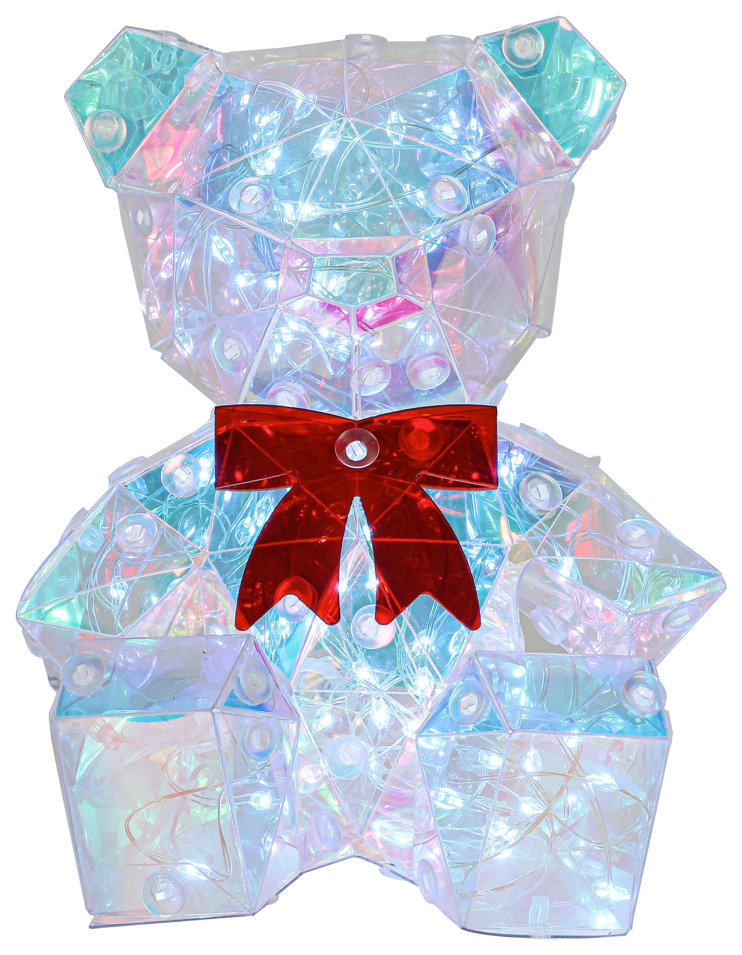 LED-DEKOLEUCHTE CAROLINA - Transparent/Rot, Basics, Kunststoff (11,5/11/13,5cm) - Luca Bessoni