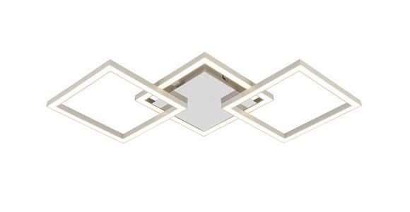 LED-Deckenleuchte Nilya - Sandfarben/Chromfarben, MODERN, Kunststoff/Metall (63/27,5/4,5cm) - Luca Bessoni