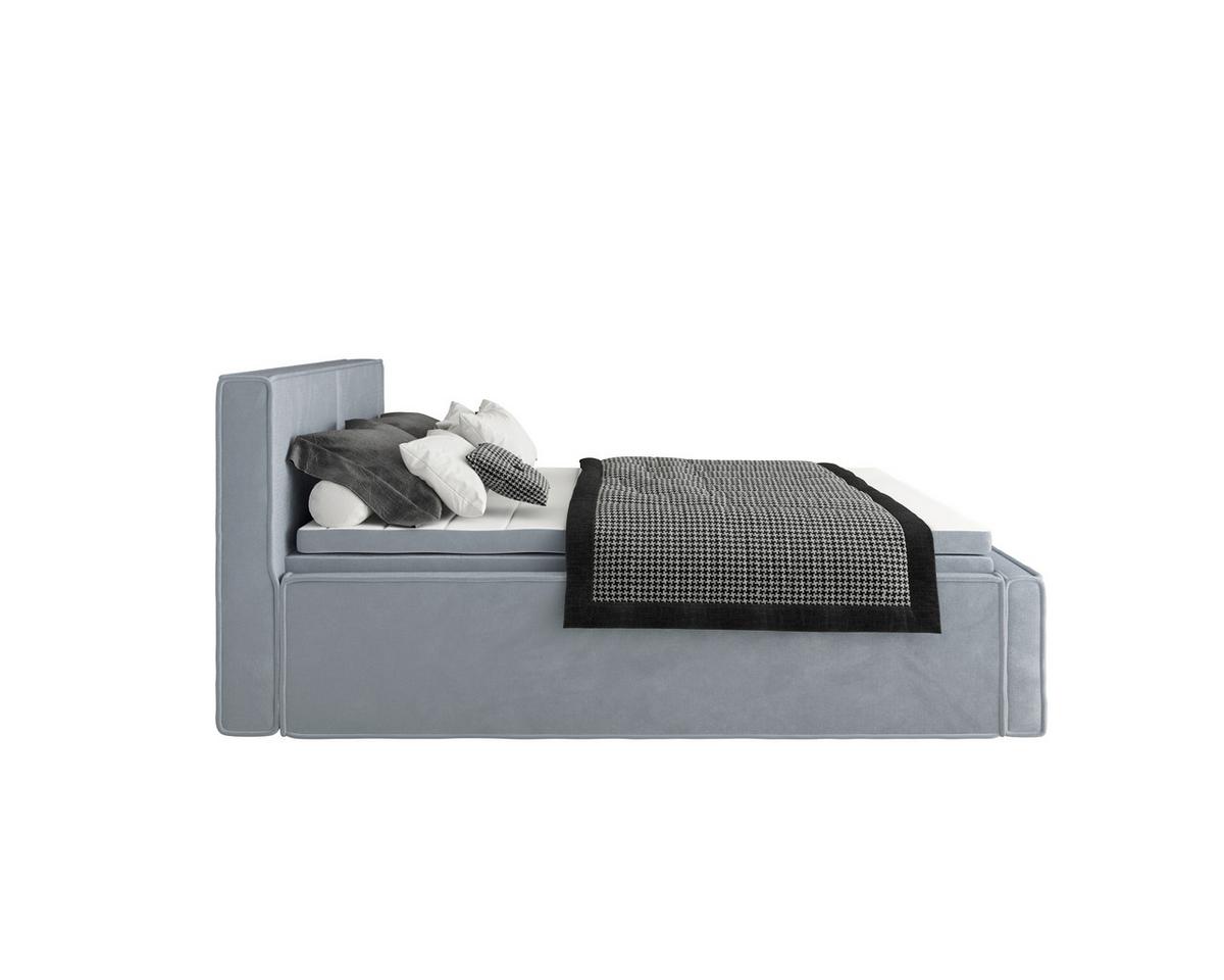 Boxbett Zako 4 Grau LF: 180x200cm - Grau, MODERN, Textil (180/200cm) - MID.YOU
