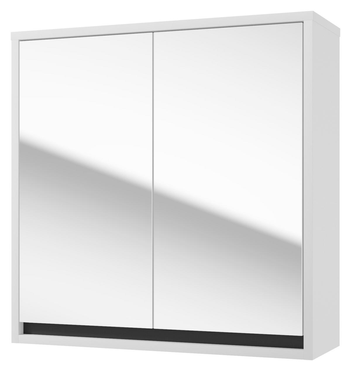 Spiegelschrank Slito 2-türig Bht: 60x60x20 Cm - Anthrazit/Weiß, Basics, Holzwerkstoff (60/60/20cm) - MID.YOU