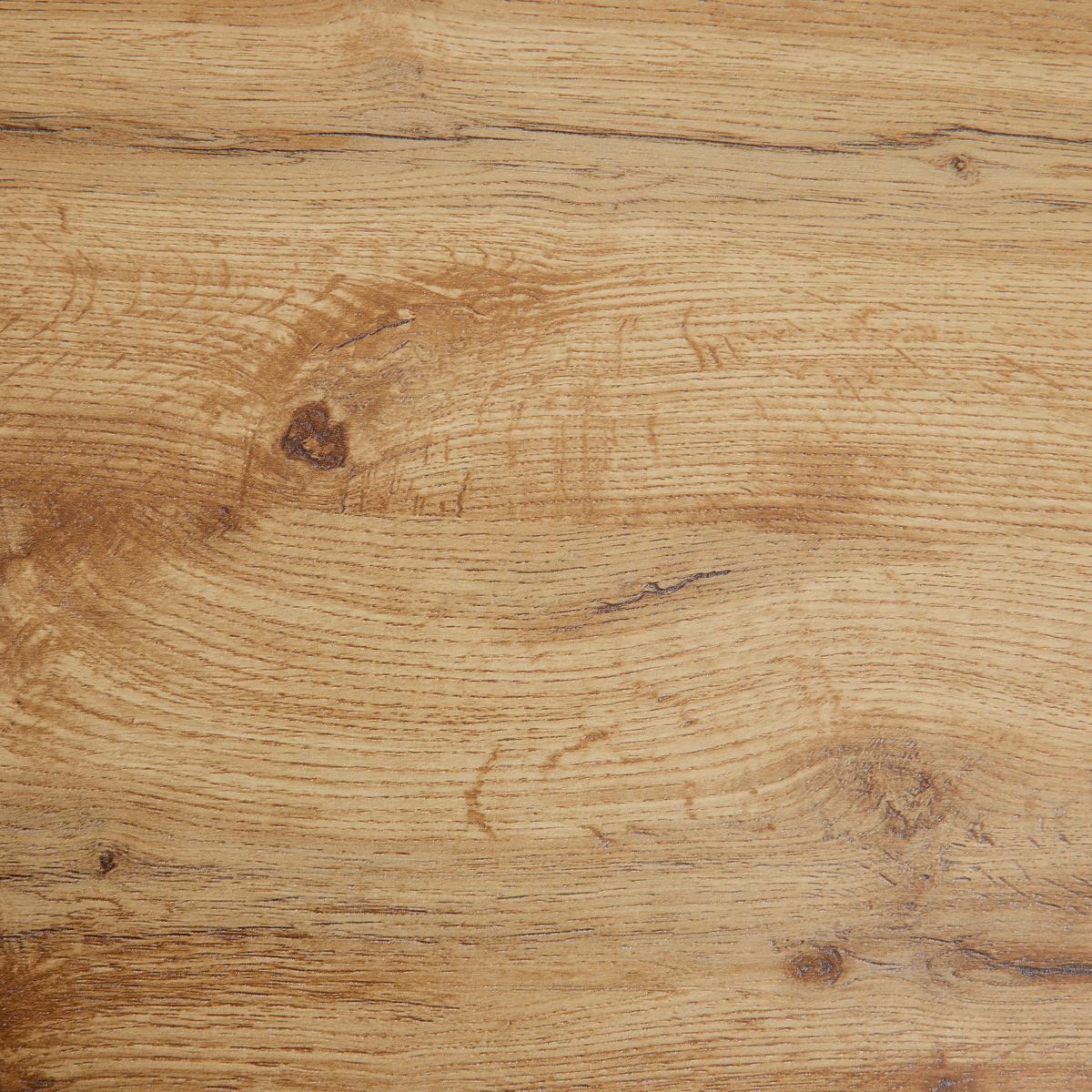 Jídelí stůl KLEMENTIN 180 - černá/barvy dubu, Moderní, kov/kompozitní dřevo (180/76/90cm) - Bessagi Home